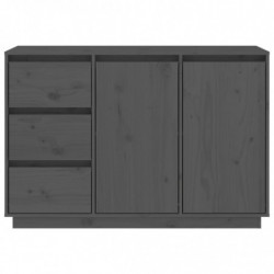 Sideboard Grau 111x34x75 cm Massivholz Kiefer