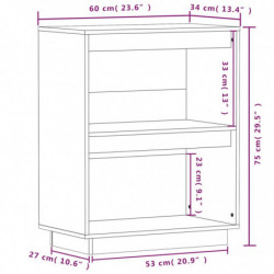 Beistellschrank 60x34x75 cm Massivholz Kiefer