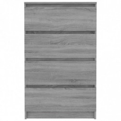 Sideboard Grau Sonoma 60x35x98,5 cm Holzwerkstoff