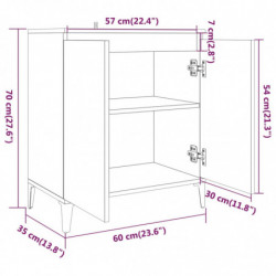 Sideboard Grau Sonoma 60x35x70 cm Holzwerkstoff