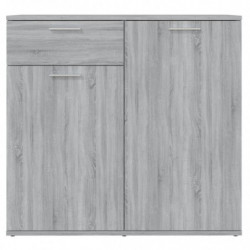 Sideboard Grau Sonoma 80x36x75 cm Holzwerkstoff