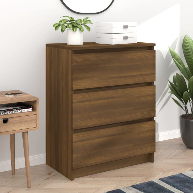 Sideboard Braun Eichen-Optik 60x35x76 cm Holzwerkstoff