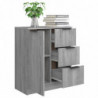 Sideboard Grau Sonoma 60x30x70 cm Holzwerkstoff