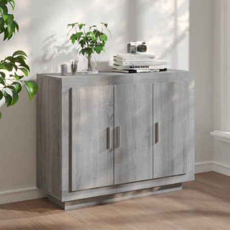 Sideboard Grau Sonoma 92x35x75 cm Holzwerkstoff