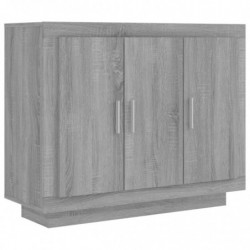 Sideboard Grau Sonoma 92x35x75 cm Holzwerkstoff