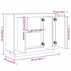 Sideboard Grau Sonoma 92x35x75 cm Holzwerkstoff