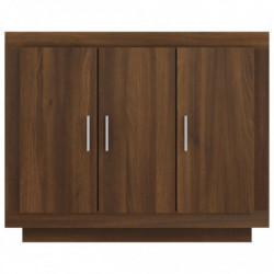 Sideboard Braun Eichen-Optik 92x35x75 cm Holzwerkstoff