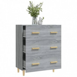 Sideboard Grau Sonoma 70x34x90 cm Holzwerkstoff