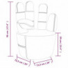 Stuhl in Handform Hellgrau Samt