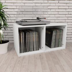 Schallplatten-Aufbewahrungsbox Weiß 71x34x36 cm Holzwerkstoff