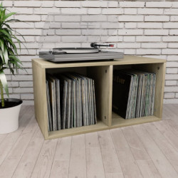 Schallplatten-Aufbewahrungsbox Sonoma Eiche 71x34x36 cm