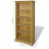 Bücherschrank 5 Fächer Mexiko-Stil Kiefernholz 81x40x170 cm