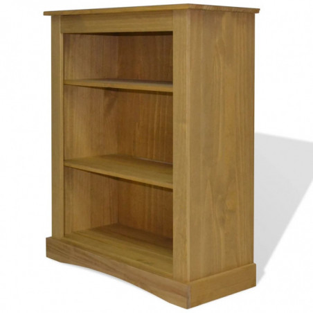 Bücherschrank 3 Fächer Mexiko-Stil Kiefernholz 81x29x100 cm