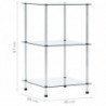 Regal mit 3 Ablagen Transparent 40x40x67 cm Hartglas