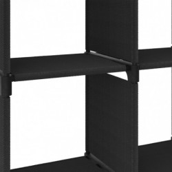 Würfel-Regal 6 Fächer Schwarz 103x30x72,5 cm Stoff