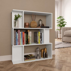 Bücherregal/Raumteiler Weiß 80x24x96 cm Holzwerkstoff