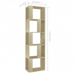 Bücherregal/Raumteiler Sonoma-Eiche 45x24x159 cm Holzwerkstoff