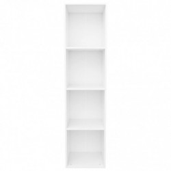 Bücherregal/TV-Schrank Weiß 36×30×143 cm Holzwerkstoff