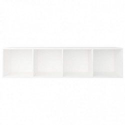 Bücherregal/TV-Schrank Weiß 36×30×143 cm Holzwerkstoff