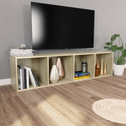 Bücherregal/TV-Schrank Sonoma-Eiche 36x30x143 cm Holzwerkstoff