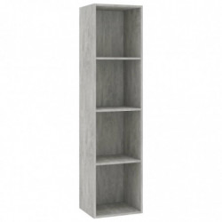 Bücherregal/TV-Schrank Betongrau 36x30x143 cm Holzwerkstoff