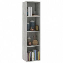 Bücherregal/TV-Schrank Betongrau 36x30x143 cm Holzwerkstoff