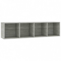 Bücherregal/TV-Schrank Betongrau 36x30x143 cm Holzwerkstoff