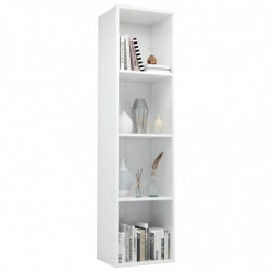 Bücherregal/TV-Schrank Hochglanz-Weiß 36x30x143cm Holzwerkstoff