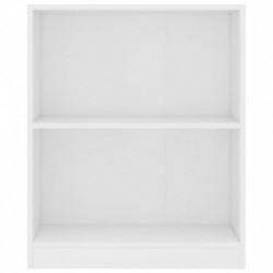 Bücherregal Weiß 60x24x74,5 cm Holzwerkstoff