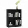 Bücherregal Schwarz 60x24x74,5 cm Holzwerkstoff