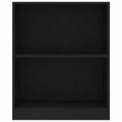 Bücherregal Schwarz 60x24x74,5 cm Holzwerkstoff