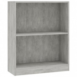 Bücherregal Betongrau 60x24x74,5 cm Holzwerkstoff