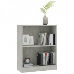 Bücherregal Betongrau 60x24x74,5 cm Holzwerkstoff