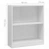 Bücherregal Hochglanz-Weiß 60x24x74,5 cm Holzwerkstoff