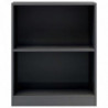 Bücherregal Hochglanz-Grau 60x24x74,5 cm Holzwerkstoff