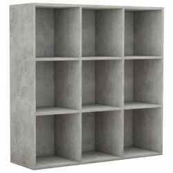 Bücherregal Betongrau 98x30x98 cm Holzwerkstoff