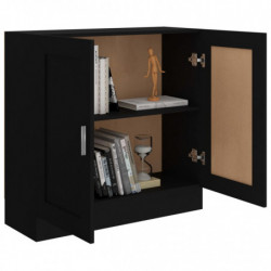 Bücherschrank Schwarz 82,5x30,5x80 cm Spanplatte