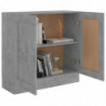 Bücherschrank Betongrau 82,5x30,5x80 cm Spanplatte