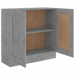 Bücherschrank Betongrau 82,5x30,5x80 cm Spanplatte