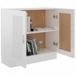 Bücherschrank Hochglanz-Weiß 82,5x30,5x80 cm Spanplatte