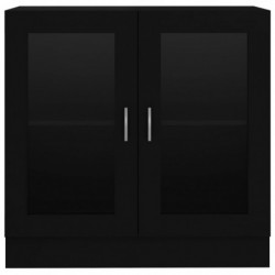 Vitrinenschrank Schwarz 82,5x30,5x80 cm Spanplatte