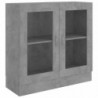 Vitrinenschrank Betongrau 82,5x30,5x80 cm Spanplatte