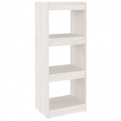 Bücherregal/Raumteiler Weiß 40x30x103,5 cm Massivholz Kiefer