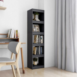 Bücherregal/Raumteiler Grau 40x30x167,5 cm Massivholz Kiefer