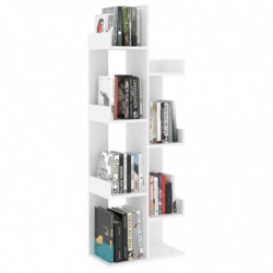 Bücherregal Weiß 48x25,5x140 cm Spanplatte