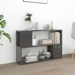 Bücherregal Hochglanz-Grau 100x24x63 cm Spanplatte