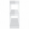 Bücherregal/Raumteiler Hochglanz-Weiß 100x30x87 cm