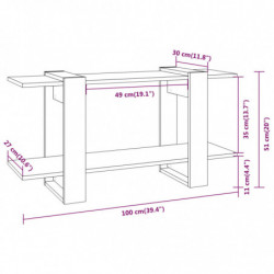 Bücherregal Betongrau 100x30x51 cm Holzwerkstoff