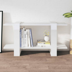 Bücherregal Hochglanz-Weiß 100x30x51 cm Holzwerkstoff