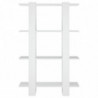 Bücherregal/Raumteiler Weiß 80x30x123,5 cm